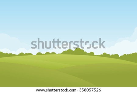 Green landscape vector
