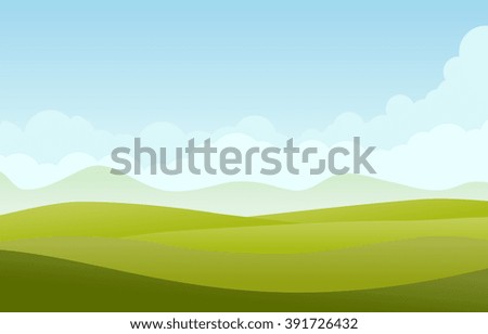 Green landscape vector
