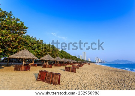 Nha Trang City Beach, Vietnam. Early Morning