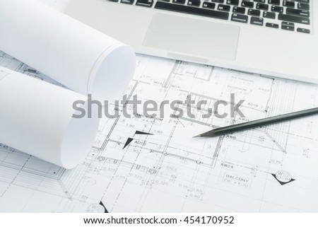 Architecture Drawing Paper architectural blueprint house plan closeup pencil stock photo Architecture Drawing Paper architectural blueprint house plan closeup pencil stock photo