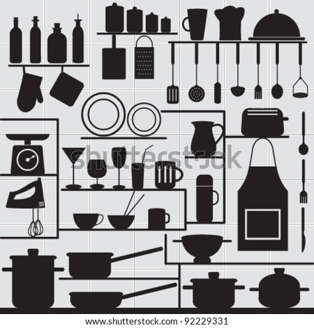 Restaurant Kitchen Background restaurant kitchen related symbols on tiled stock vector 92229331 Restaurant Kitchen Background restaurant kitchen related symbols on tiled stock vector 92229331