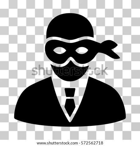 Masked Thief Icon Vector Illustration Style Stock Vector 572562718