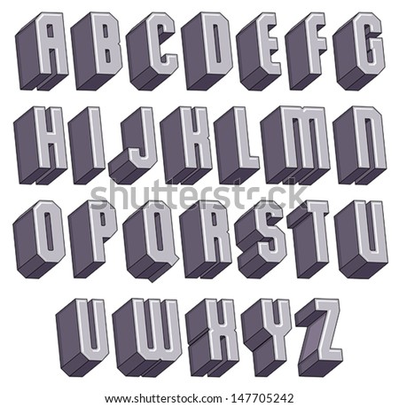 3d letters font