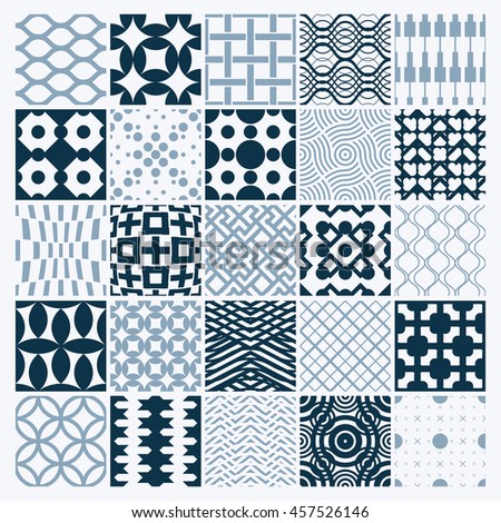 Set Art Deco Seamless Patterns Stylish Stock Vector 530364382 ...