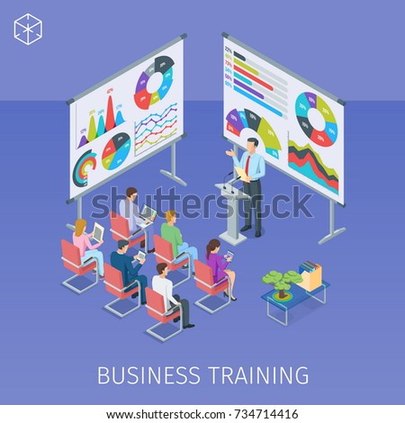 stock-vector-isometric-banner-on-theme-business-training-people-listen-to-the-lecturer-highly-detailed-734714416.jpg