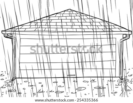 Closed Door Drawing rain storm closed garage gutters stock vector 258011816 - shutterstock Closed Door Drawing rain storm closed garage gutters stock vector 258011816 - shutterstock