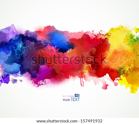 Bright watercolor stains