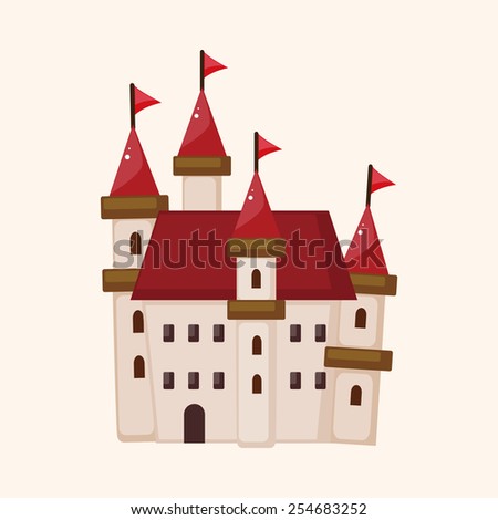 Cute Cartoon Castle Vector Illustration Simple Stock Vector 99969026 ...