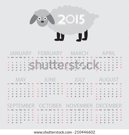 simple calendar 2015