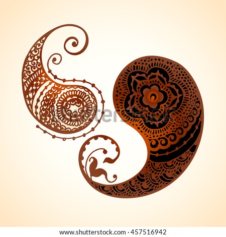henna tattoo indian mehndi pattern black stock vector 454411540 henna tattoo indian mehndi pattern black stock vector 454411540