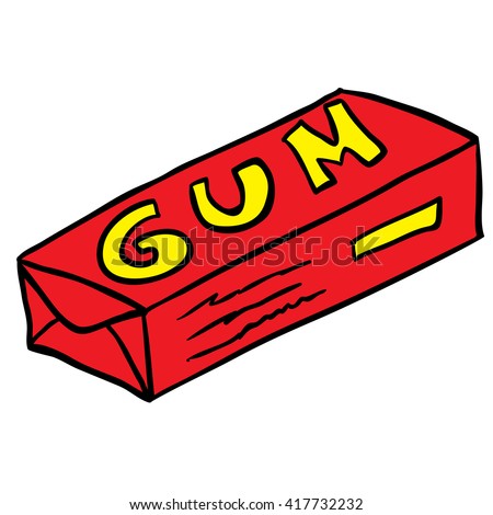 Pack Gum Cartoon Illustration Stock Vector 417732232 - Shutterstock