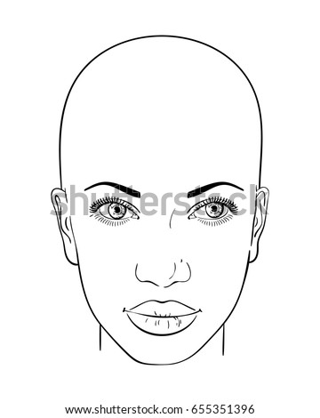 Beauty Women Face Makeup Vector Illustration Stock Vector 46603822 ...