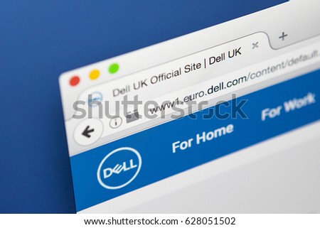 LONDON, UK - APRIL 25TH 2017: The homepage of the official website for Dell, the American computer and IT development company, on 25th April 2017.