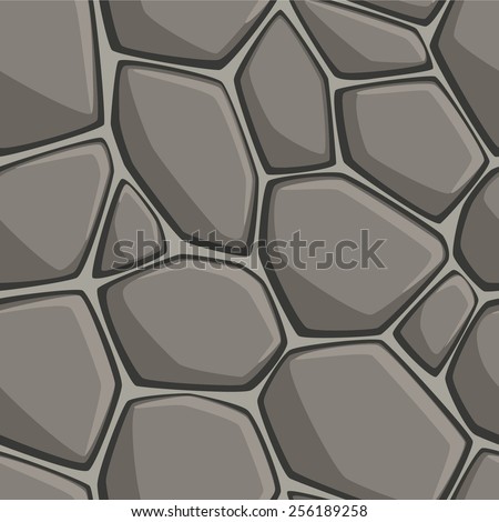 Seamless Cartoon Stone Texture Vector Illustration Stock Vector