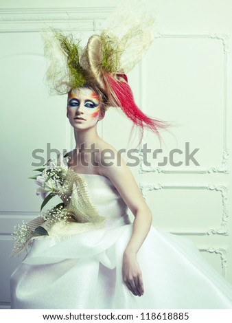 Lady Avantgarde Hair Bright Makeup Stock Photo 118618885 - Shutterstock