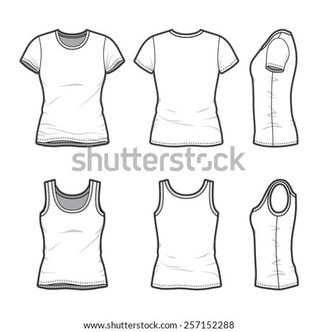 Download Womens Clothing Set Front Back Side Stock Vector (Royalty ...