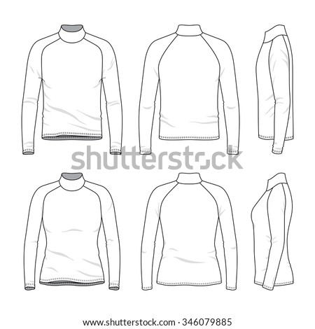 Mens Womens Clothing Set Front Back Stock Vector 346079885 - Shutterstock