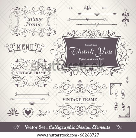 Vintage Frames Your Text Stock Vector 67202611 - Shutterstock