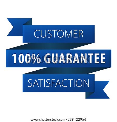Customer Satisfaction 100 Percent Guarantee Tag Stock Illustration