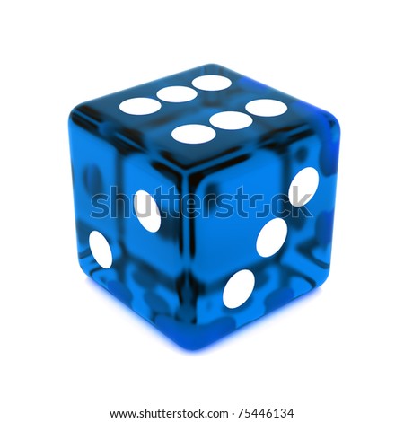 Two Blue Semi Transparent Dice Number Stock Illustration 20858056 ...