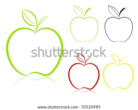 Apple set. Vector