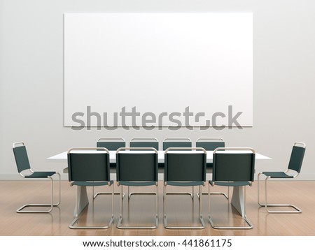 White Meeting Room Office Table Chairs Stock Illustration 441861175 ... White Meeting Room Office Table Chairs Stock Illustration 441861175 ...
