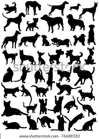 Dog Cat Silhouette Stock Photos, Images, & Pictures | Shutterstock