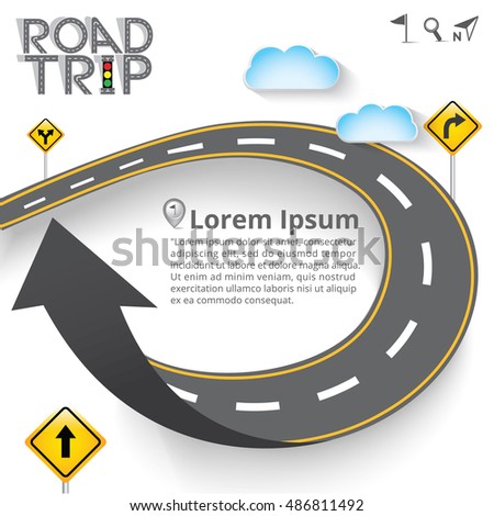 Design Road Street Template Background Words Stock Vector 278848889 ...