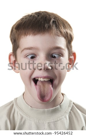 Boy Sticking Out His Tongue On Stock Photo 96264254 - Shutterstock