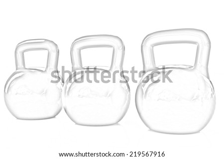 Weights On White Background Pencil Drawing Stock Illustration 219613747