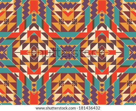 Seamless Geometric Pattern Native American Style Stock Vector 95793289 ...