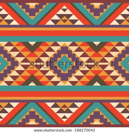 Seamless Colorful Aztec Pattern Stock Vector 145404190 - Shutterstock