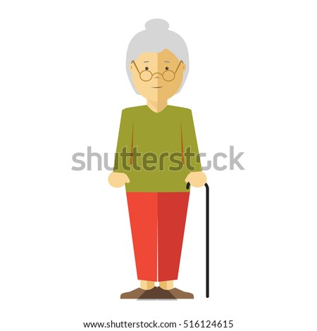 Old Lady Grandmother Icon Elderly Female Stock Vector 516124615 ...