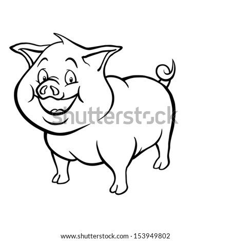 Pig Line Drawing Stock Photos, Images, & Pictures | Shutterstock