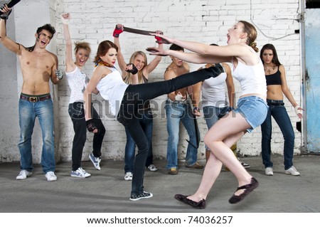 Two Girls Fighting Stock Images, Royalty-Free Images ...
