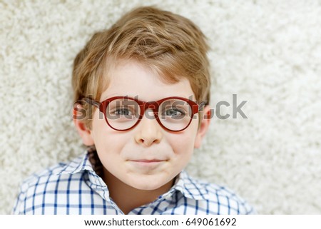 Closeup Portrait Little Blond Kid Boy Stock Photo (Royalty Free ...