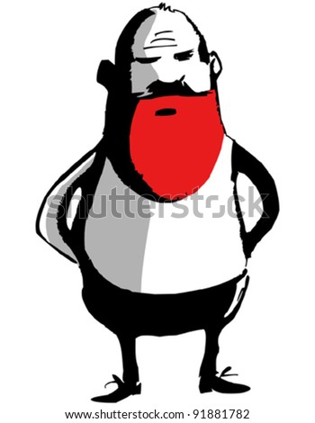 Funny Red Beard Cartoon Character Stock Vector 91881782 - Shutterstock