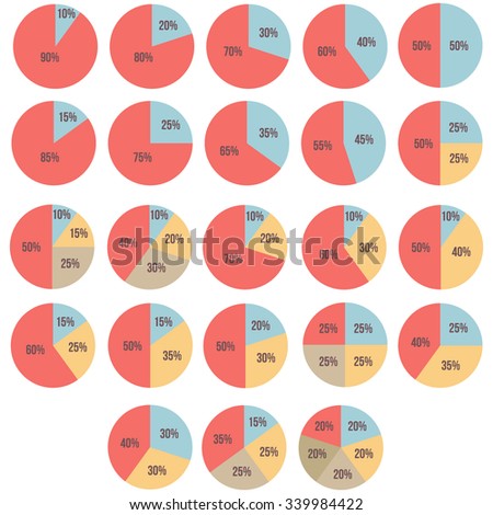 Percentage Vector Infographics 0 100 Percent Stock Vector 545271379 ...