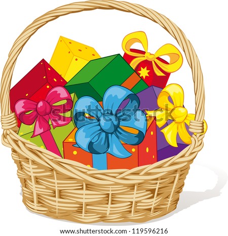 Clip Art Gift Basket Clip Art gift basket stock photos royalty free images vectors shutterstock full of gifts