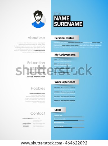 Creative Cv Template With Paper Stripes