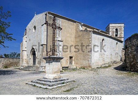 Old Church Menerbes Provence France Stock Photo (Royalty Free ...