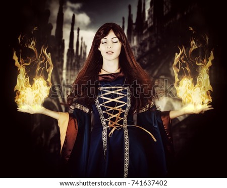 https://thumb9.shutterstock.com/display_pic_with_logo/666865/741637402/stock-photo-beautiful-woman-witch-in-fantasy-medieval-dress-and-long-hair-eyes-closed-and-hands-are-divorced-741637402.jpg
