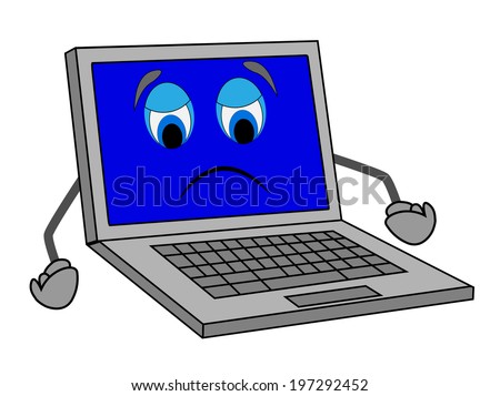 Vector Cartoon Illustration Laptop Computer Stock Vector 138919142 ...