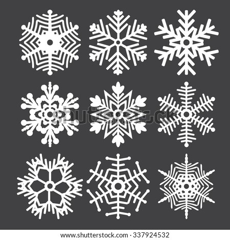 Stock Images similar to ID 158540930 - vector snowflakes.