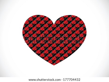 Cute Retro Valentines Day Background Red Stock Vector ...