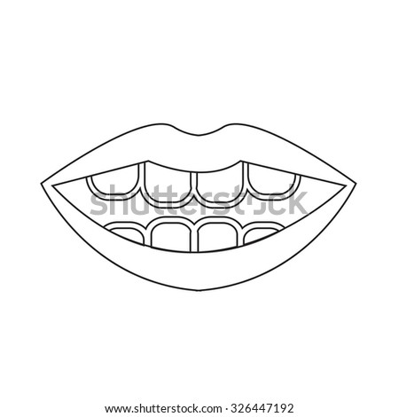 Cartoon Mouth Icon Illustration Design Stock Vector 428799103 ...