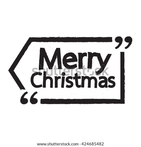 Merry Christmas Lettering Illustration Design Stock Vector 424685482 - Shutterstock