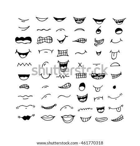 Cartoon Mouth Icon Illustration Design Stock Vector 461770318 ...