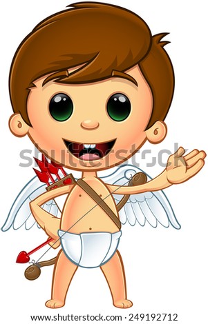 Little Cupid Character Stock Vector 249192709 - Shutterstock