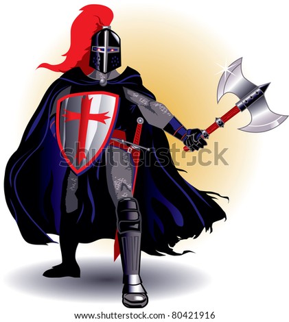 Medieval Knight Crusader Sword On Battle Stock Photo 62311015 ...